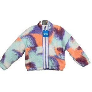 DSG Girls' Cozy Fleece Ice Cave multicolor Full Zip Jacket NWT Size Small 8 - 9